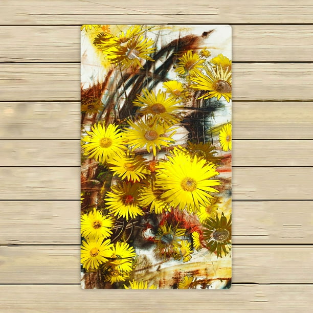 Yellow Sunflower Microfiber Beach Towels Oversized for Bathroom Quick Dry Bath Towel for Women Men Yellow Sunflower Microfiber Beach Towels Oversized for Bathroom Quick Dry Bath Towel for Women Men